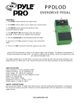 PYLE Audio PPDLOD User's Manual