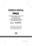PYLE Audio PLCD44 User's Manual