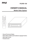 PYLE Audio PLDVD-150 User's Manual