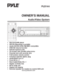 PYLE Audio PLD144 User's Manual