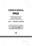 PYLE Audio PLCG53 User's Manual