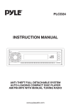 PYLE Audio PLCD24 User's Manual