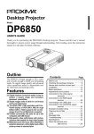 Proxima ASA DP6850 User's Manual