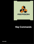 Propellerhead Reason - 5.0 - Key Commands User Guide