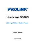 PROLiNK Modem 9300g User's Manual