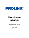 PROLiNK Huricane 9200/S User's Manual