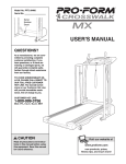 ProForm PFTL49400) User's Manual