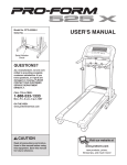 ProForm PFTL43205.0 User's Manual