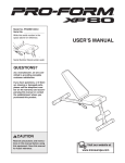 ProForm PFANBE1425.0 User's Manual