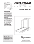 ProForm 385c PFTL39191 User's Manual