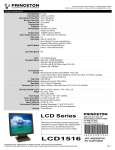 Princeton LCD1516 User's Manual