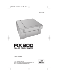 Primera Technology RX900 User's Manual