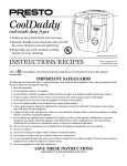 Presto CoolDaddy User's Manual