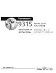 Powerware 9315s User's Manual