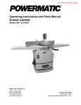 Powermatic 60HH User's Manual