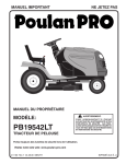 Poulan PO19542LT User's Manual