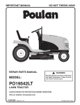 Poulan PO19542LT Parts Manual