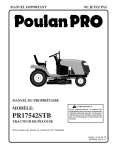 Poulan PO17542LT User's Manual