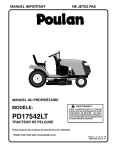 Poulan PO17542LT User's Manual