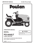 Poulan PO14542LT User's Manual
