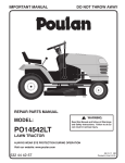 Poulan PO14542LT Parts Manual