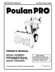 Poulan Pro PP208EPS24L User's Manual