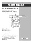 Porter-Cable PCB270TS User's Manual