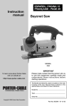Porter-Cable Model 548 User's Manual