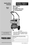 Porter-Cable C2550 User's Manual