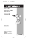 Porter-Cable 8101214 User's Manual