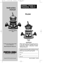 Porter-Cable 100H User's Manual