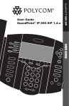 Polycom SoundPoint IP 600 SIP User's Manual