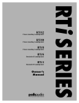 Polk Audio RTi12 User's Manual