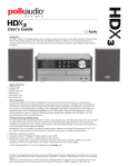 Polk Audio Radio HDX3 User's Manual