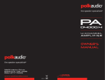 Polk Audio PAD4000.4 User's Manual