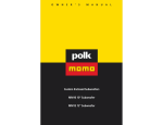 Polk Audio MOMO MM10 User's Manual