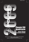 Polaris Phoenix 200 Quadricycle User's Manual