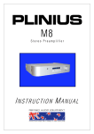 Plinius Audio M8 User's Manual