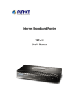 Planet Technology XRT-412 User's Manual