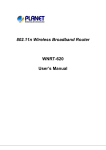 Planet Technology WNRT-620 User's Manual