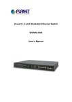 Planet Technology WGSW-2403 User's Manual