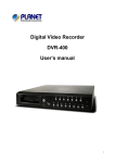 Planet Technology DVR-400 User's Manual