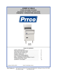 Pitco Frialator PITCO PCF18 User's Manual