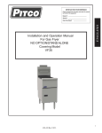 Pitco Frialator VF35 User's Manual