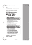 Pioneer XRE3138-A User's Manual