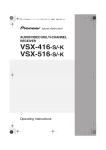 Pioneer VSX-516-S/-K User's Manual