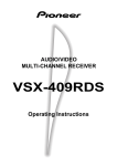 Pioneer VSX-409RDS User's Manual