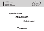 Pioneer CDX-FM673 User's Manual