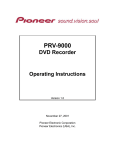 Pioneer PRV-9000 User's Manual