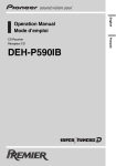 Pioneer Premier DEH-P590IB User's Manual